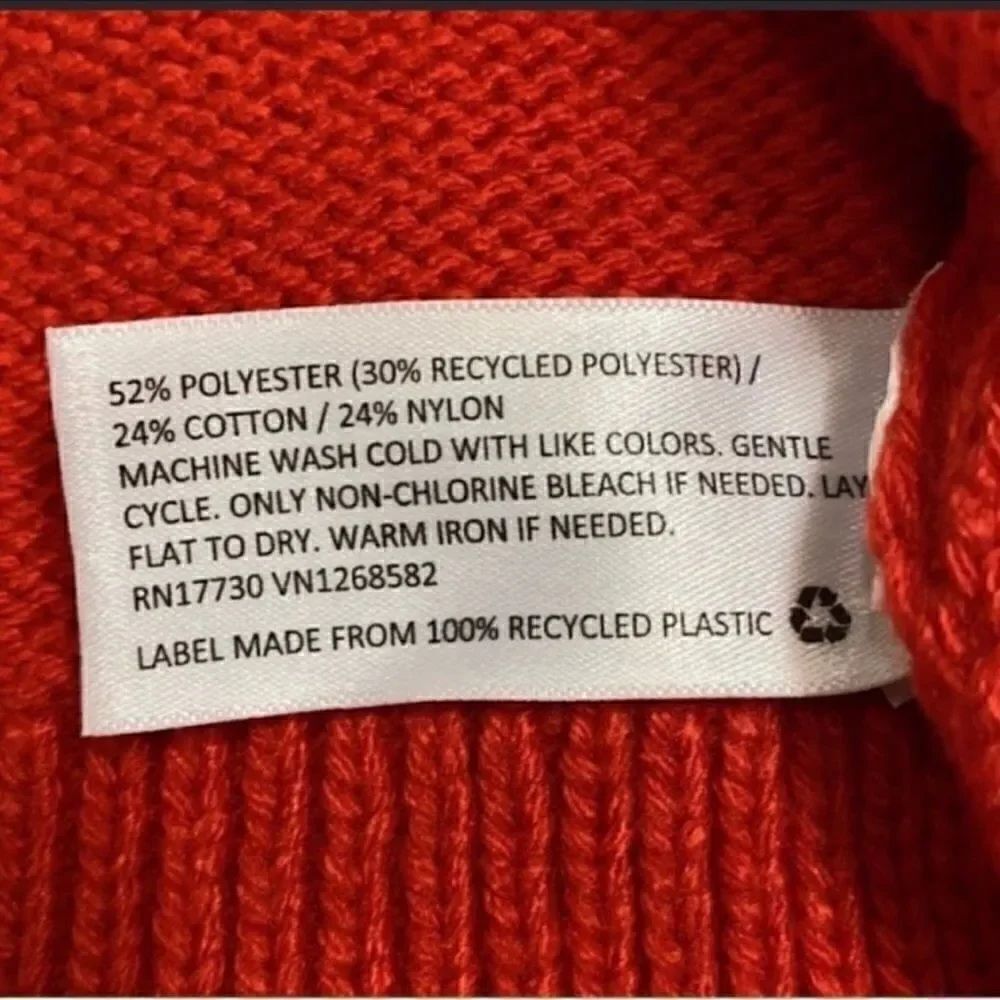 Men's Textured Orange Lego Sweater(Size Medium) - Picture 6 of 9
